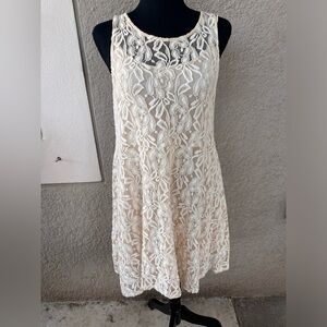 Free People Y2K Boho Ivory Lace Dress
